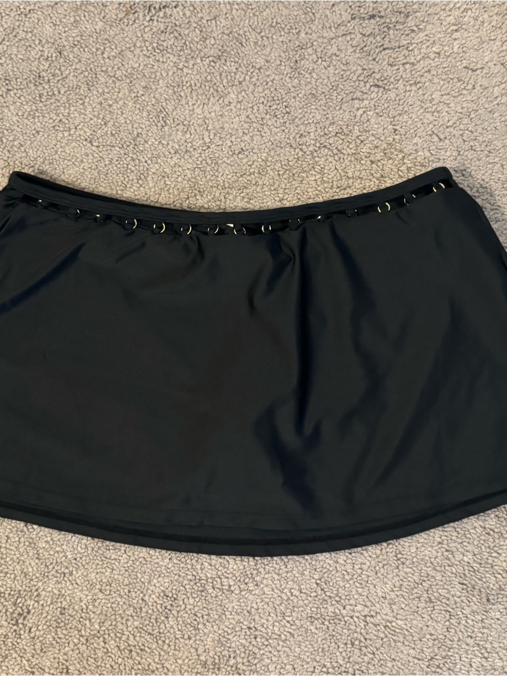 VENUS Black Swim Skirt with Grommet Trim